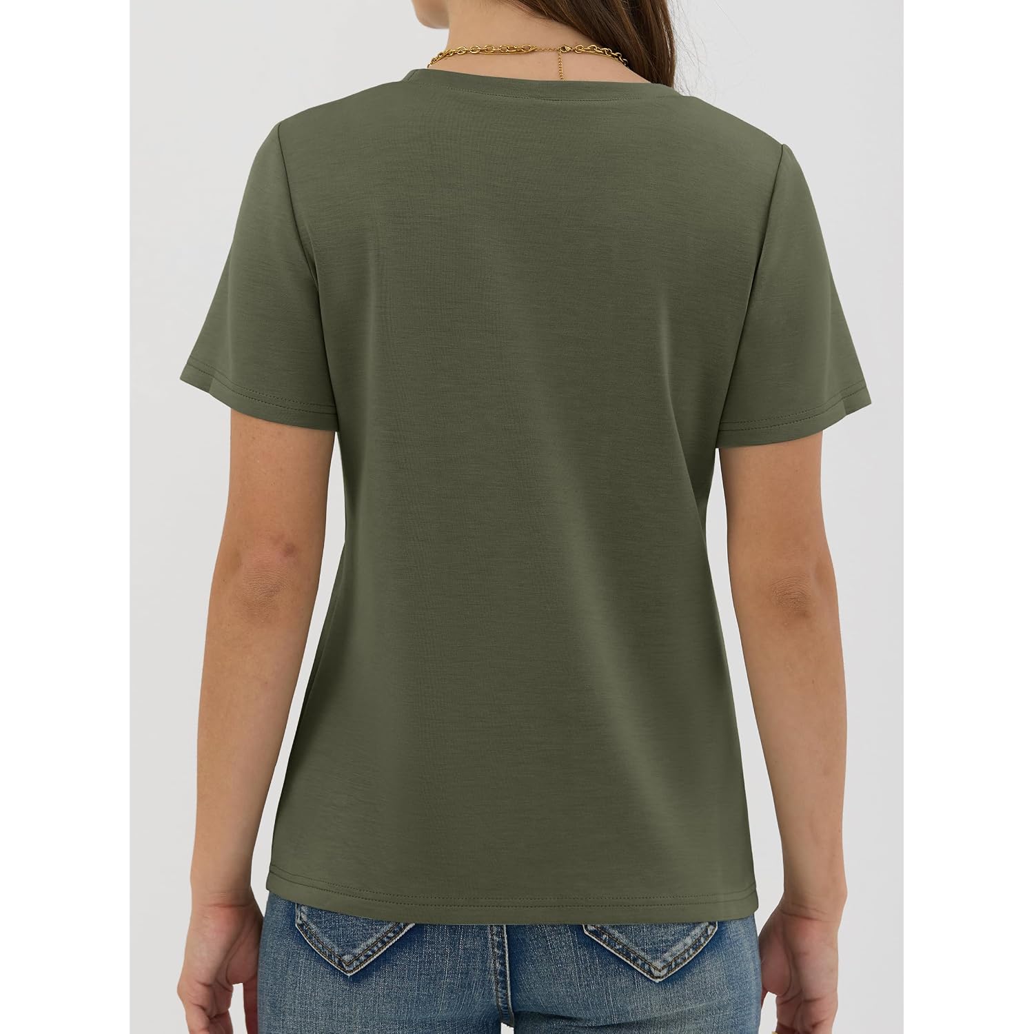 ANRABESS Women Short Sleeve Tops Summer Basic Tee Wrinkle-Free Trendy Cute T Shirts 2026 Spring Business Casual Outfits