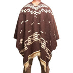 Clint Eastwood, Alpaca Wool Poncho: Western Style, Unique And Handmade In Ecuador. Thick, Warm And Soft Wool Poncho