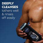 Nivea Men Real Madrid Limited Edition Design Active Clean Body Wash With Natural Charcoal For Normal To Oily Skin, 3-In-1 Charcoal Body Wash, Face And Hair, 16.9 Fl Oz Bottle, Pack Of 3