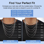 Jewlpire 18K Gold Plated 925 Sterling Silver Chain Necklace for Women, 1.35mm Rope Chain Necklace for Women Men Super Shiny & Durable Women's Chains Necklaces 16 18 20 22 24 26 Inch