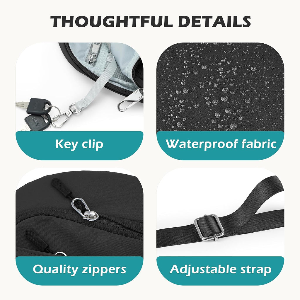 Anti Theft Crossbody Bags For Women Men, Small Sling Crossbody Bag Travel Purse Shoulder Wallet With Rfid Blocking
