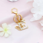 Cute Letter Keychain For Women for Sister Besties Mom Nana Butterfly Keychain Handbag Charms Backpack Car Keyring