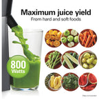 Hamilton Beach Juicer Machine, Big Mouth 3” Feed Chute For Whole Fruits And Vegetables, Easy To Clean, Centrifugal Extractor, Vegetable & Fruit Juicer, Bpa Free, 800W Motor, Black