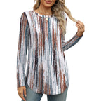 Ofeefan Long Sleeve Shirts For Women Crewneck Basic Tunic Tops Loose Fit Dressy Early Fall Fashion Clothes 2026