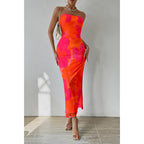 Prettygarden Women'S Summer Wedding Guest Dress Strapless Tube Top Maxi Bodycon Long Floral Mesh Beach Vacation Party Dresses