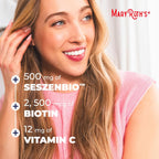 MARYRUTH'S Daily Liquid Hair Formula | With 500 mg SesZenBio™ + 2,500 mcg Biotin | Vitamin C | Thicker, Stronger Hair for Women | Hair, Skin, & Nail Health | Collagen Production | 16 Fl Oz