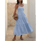 Anrabess Womens Summer Midi Dresses Casual Striped Plaid Sleeveless Flowy Maxi Dress 2026 Beach Vacation Sundress