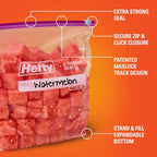 Hefty Slider Gallon Storage Bags, 66 Count, Gallon Size Slider Storage Bags for Storing Food, Bulk Snacks, Travel Toiletries, First Aid Kits, and More, Writable Label, Secure Zip and Click Closure