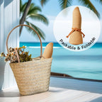 Beach Sun Straw Hats for Women, Summer Sun Protection Foldable Packable Wide Brim Hat