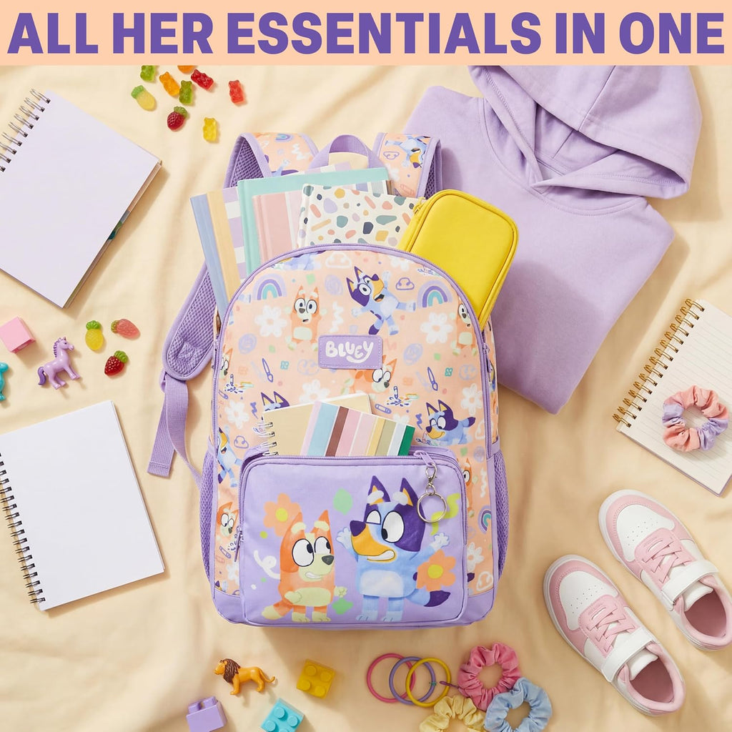 Get Trend Paw Patrol | Bluey | Squishmallows Girls Backpack, 18 Inch | Officially Licensed Bookbag, Kids School Bag With Padded Adjustable Straps For Back To School, Travel, Gifts For Girls