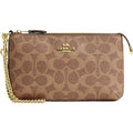 Coach Women'S Crossgrain Leather Wristlet W Chain
