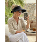 2-in-1 Women’s Sun Visor Sun Hat Zipper Off Ponytail Friendly, Lightweight Quick Dry, Summer UV Protection