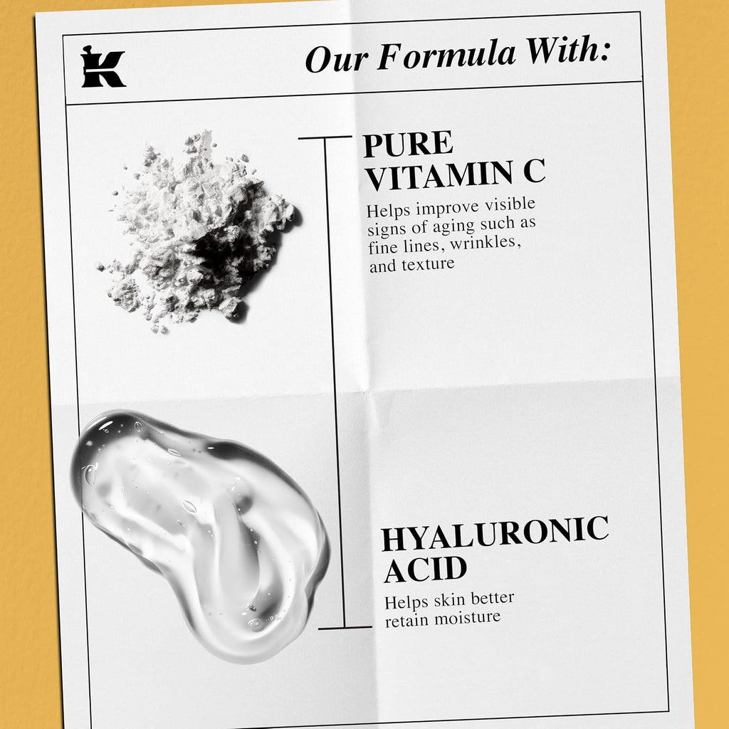 Kiehl'S Powerful-Strength 10% Vitamin C Eye Serum, Line-Reducing & Dark Circle Diminishing Eye Cream, Smooths & Hydrates Undereye, For Puffiness & Lines, With Hyaluronic Acid & Tri-Peptide - 0.5 Fl Oz