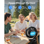 Koonie 8'' 10000Mah Battery Operated Misting Fan With Max. 48 Hrs Runtime | Portable Mist Desk Fan With Clip, 3 Speeds, 2 Spray Modes, 200Ml Tank For Golf Cart Home Office Travel Camping Stroller