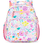 Kids Backpack For Girls: Girls Backpack 5-8 - Kindergarten Elementary School Bookbag For Girl - Flower Pink