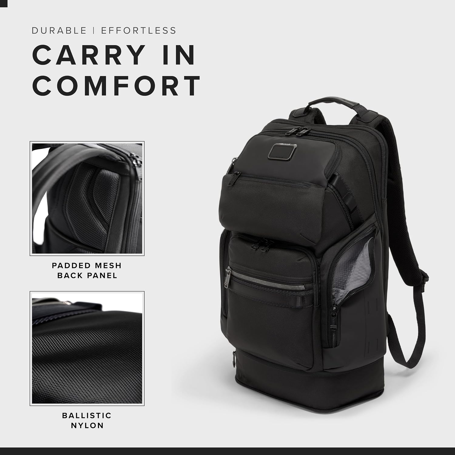 Tumi - Alpha Bravo Nomadic Backpack - Men'S Durable Carry On Bag - 18.8" X 15.0" X 9.0" - Fits Up To 15" Laptop - Black