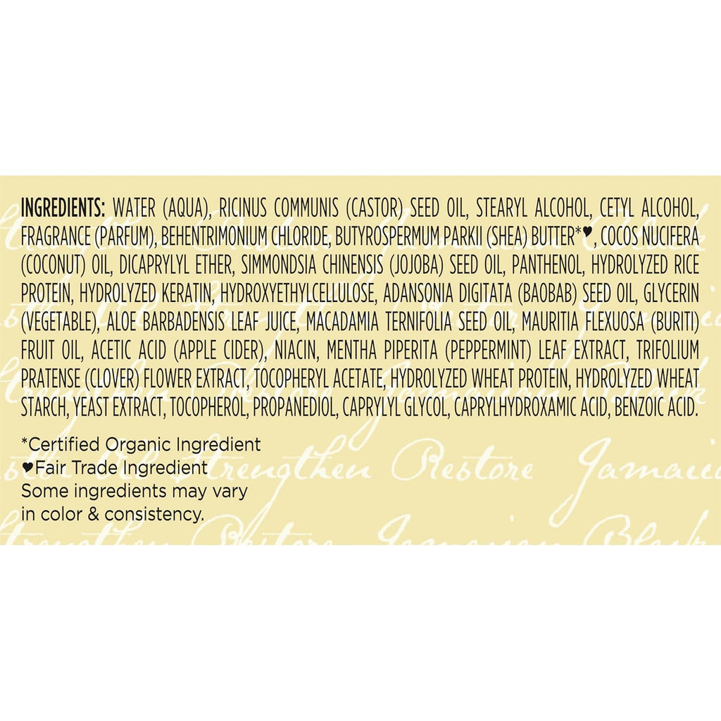 SheaMoisture Jamaican Black Castor Oil Leave In Conditioner 100% Pure Jamaican Black Castor Oil For Damaged Hair to Soften and Detangle Hair 11.5 oz