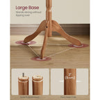 VASAGLE Solid Wood Coat Rack and Stand, Free Standing Hall Coat Tree with 10 Hooks for Hats, Bags, Purses, for Entryway, Hallway, Rubberwood, Caramel Brown URCR03WN