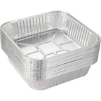 Waytiffer 25pack- 8 x 8 Aluminum foil Pans Disposable Heavy Duty Square baking Cake Pan, Cooking Tins Homemade Breads Oven Pans,Foil Pan, Baking pan Roasting