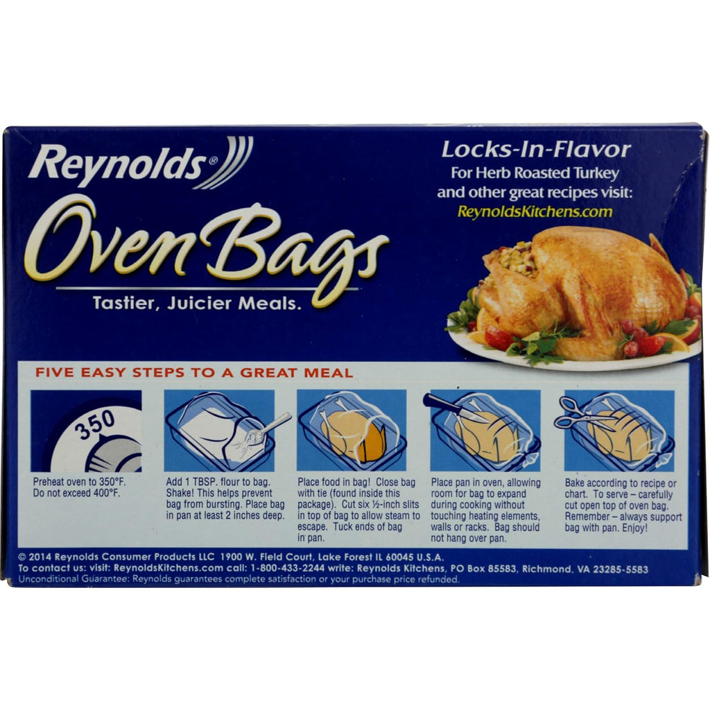 Reynolds Kitchens Turkey Size Oven Bags, Holds Up to 24 Pounds, 2 Count