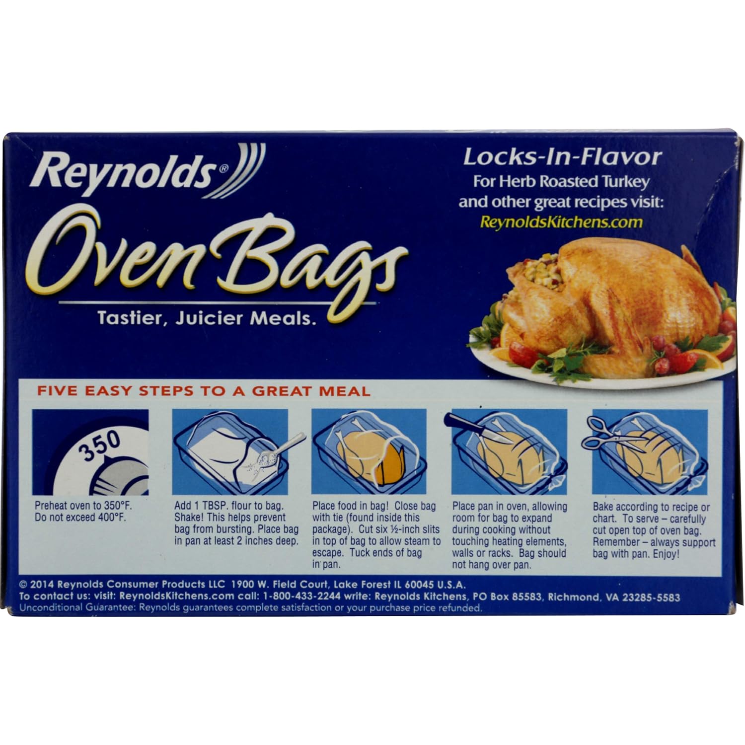 Reynolds Kitchens Turkey Size Oven Bags, Holds Up to 24 Pounds, 2 Count