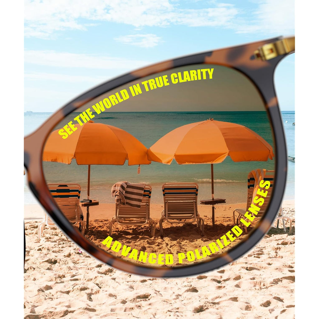 Sunglasses Womens Polarized Sunglasses-Women: Retro Round Sun Glasses with UV400 Protecion Trendy 3 Pack