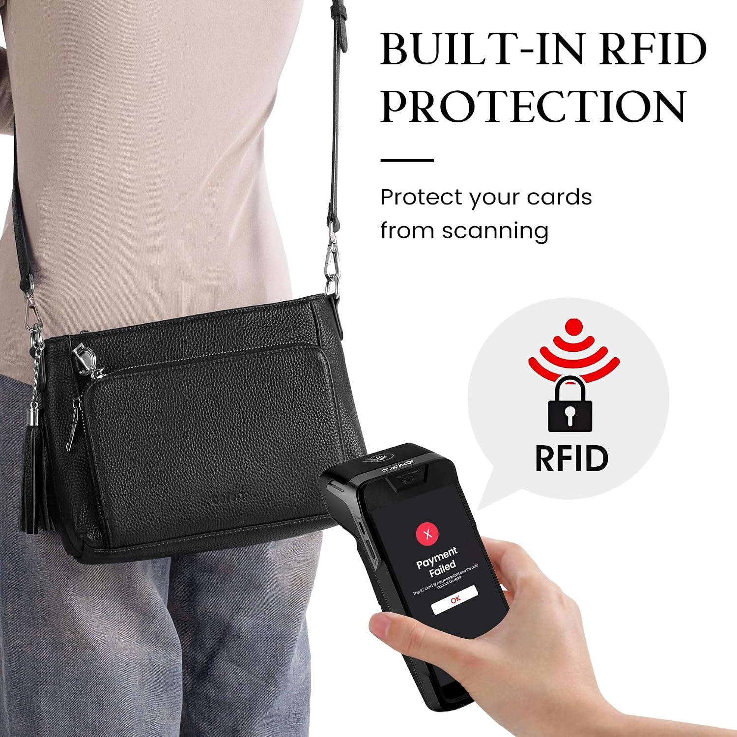 Befen Anti Theft Genuine Leather Crossbody Bags For Women Handbags And Shoulder Basg With Built In Wallet Rfid Leather Purse