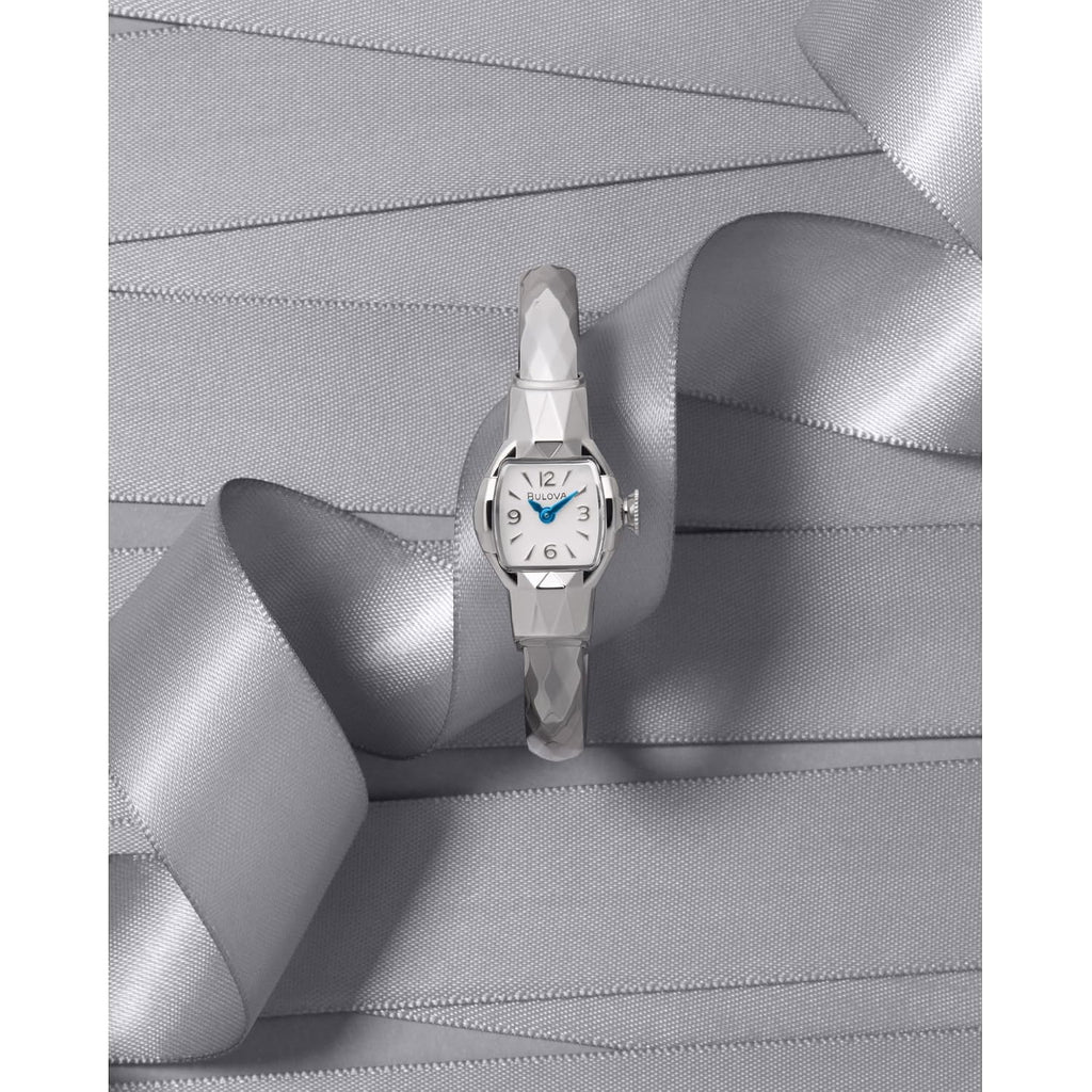 Bulova Ladies Limited Edition American Girl 2 Hand Silver Stainless Steel Quartz Bangle Watch Style:96L333