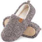 Everfoams Women’S Soft Curly Full Slippers Memory Foam Lightweight House Shoes Cozy Loafer With Polar Fleece Lining