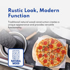 New Star Foodservice 50295 Restaurant-Grade Wooden Pizza Peel, 16" L X 14" W Plate, With 8" L Wooden Handle, 24" Overall Length