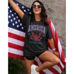 MAPICK Women Boho Cow Skull T-Shirts Western Cowgirls Graphic Crewneck Shirts Country Concert Short Sleeve Outfits Black a