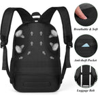 Yamtion Backpack For Men And Women,School Backpack For Teenager,15.6 Inch Laptop Bookbag With Usb Charging Port For Business Work College Travel Trip