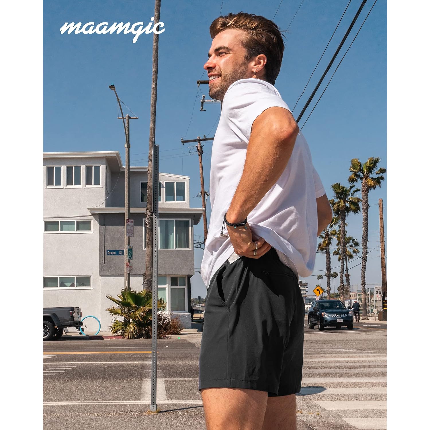 Maamgic Men'S 5/7 Inch Casual Classic Fit Shorts With Multi-Pocket Quick Dry Sports Shorts