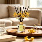 Reed Diffuser Set,3.38 Fl Oz (100 Ml) - Lemon Verbena Oil Diffusers With 6 Reed Sticks For Bathroom Shelf Decor