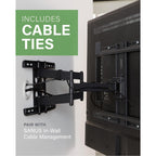 Sanus Premium Full Motion Tv Mount For 42"-90" Tvs - Sturdy & Smooth Extension, Swivel And Tilt For Big Tvs - Universal Design Fits Samsung, Lg, Vizio, Tcl & More - Easy Installation -Olf22