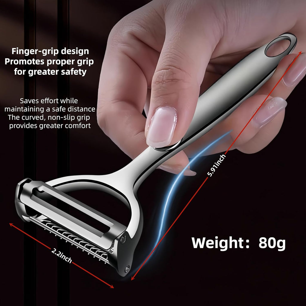 Multifunction Vegetable Peeler Julienne Peeler For Kitchen | Stainless Steel 2 In 1 Julienne Vegetable Peeler For Potato ，Cabbage，Carrot，Cucumber，Fruit