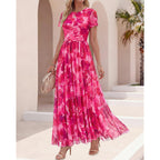 Btfbm Summer Dresses For Women 2026 Formal Short Sleeve Floral Homecoming Dress Maxi Wedding Guest Vacation Outfits