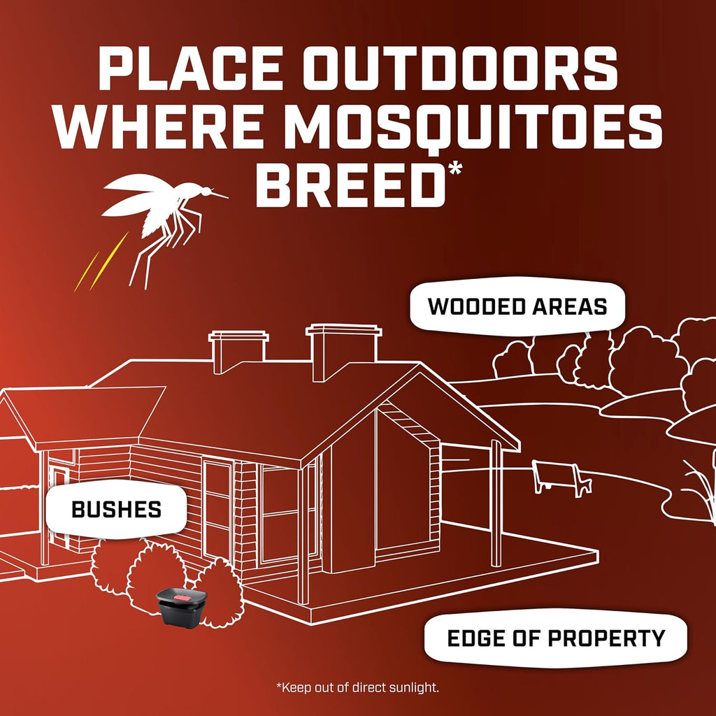 Ortho Home Defense Mosquito Kill & Prevent, 1 Mosquito Station & 2 Bands | Controls Mosquitoes And Larvae, Silent, Easy-To-Use, Mosquito Killer Protects Up To 4,300 Sq. Ft., 2 Months Protection