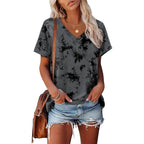 Alaroo Womens Summer Tops 2026 V Neck Short Sleeve Shirts Trendy Dressy Casual Vacation Outfits Printed