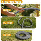 Garden Hose 50 Ft, Non-Expanding Water Hose, Ultra-Light & Flexible, Burst-Resistant, Kink-Free, High-Pressure Garden Hose All-Weather Use For Lawns, Gardens, And Outdoor Cleaning