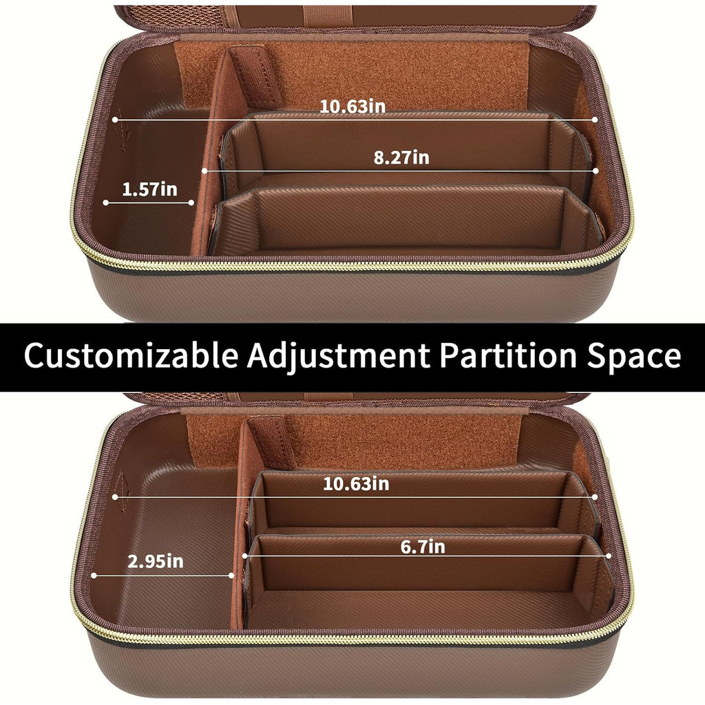 Barber Case For Hair Clippers Cutting Supplies, Trimmer Accessories Organizer For Wahl/For Ufree/For Andis Men Women Razor Grooming Kits, For Oneisal Dog Shaver- Travel Bag Only (Brown)