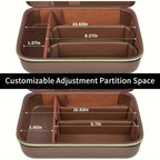 Barber Case For Hair Clippers Cutting Supplies, Trimmer Accessories Organizer For Wahl/For Ufree/For Andis Men Women Razor Grooming Kits, For Oneisal Dog Shaver- Travel Bag Only (Brown)