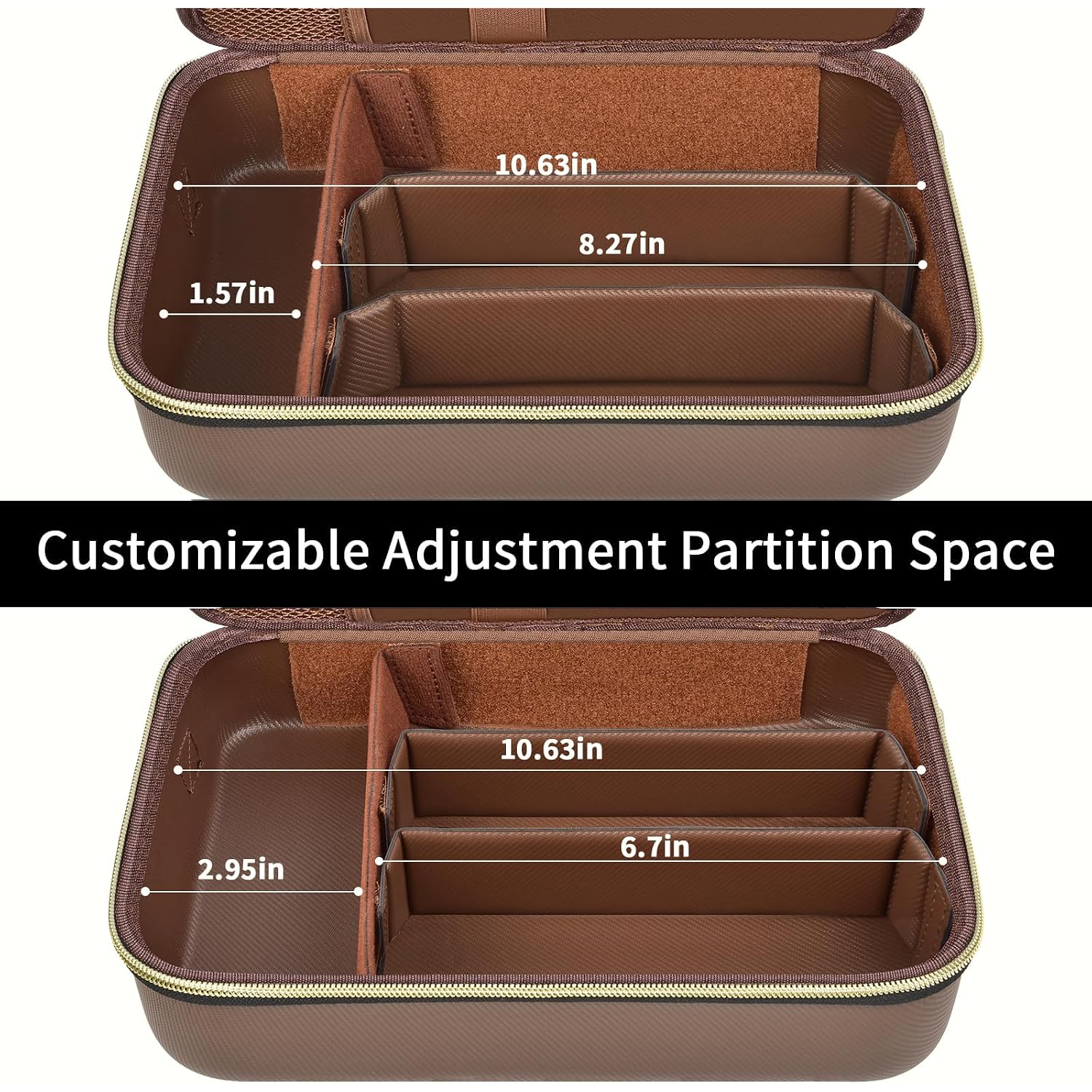 Barber Case For Hair Clippers Cutting Supplies, Trimmer Accessories Organizer For Wahl/For Ufree/For Andis Men Women Razor Grooming Kits, For Oneisal Dog Shaver- Travel Bag Only (Brown)