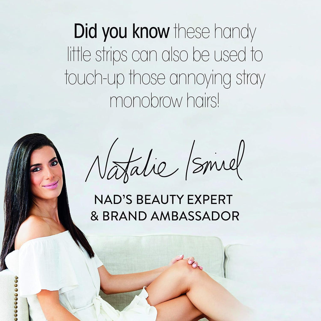Nad's Facial Wax Strips, Fragrance free, 48 Count (Pack of 2)