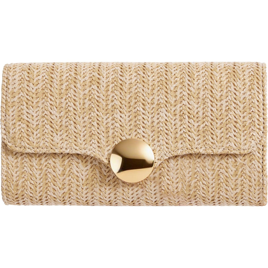 Elegant Clutch Purse For Women Straw Clutch Formal Evening Bag For Wedding Party Dinner