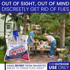 Fly Traps Outdoor Fly Trap For Patio. 4 Non-Toxic Pre-Baited Flies Bags Outdoor Disposable. Hanging Bug Catchers For All Filth Flies Killer For Outside Bug Control In Yard Horse Ranch Trash Can.