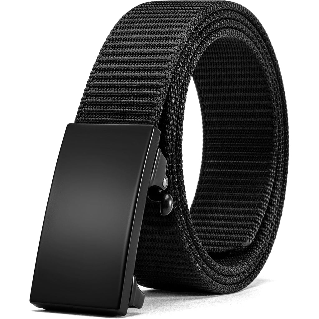 Chaoren Nylon Ratchet Belts For Men - Adjustable Web Belt - Automatic Slide Buckle For Casual Golf Work