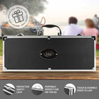 Kaluns Grilling Accessories, Dad Gifts For Fathers Day, Grilling Gifts, Heavy Duty Stainless Steel Bbq Tool Set For Outdoor Grill With Aluminum Case And Apron, Birthday Gifts For Men Women
