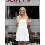 Womens Square Neck Dress Sleeveless Cotton Sundresses Casual Summer Tank Mini Dress For Women 2026