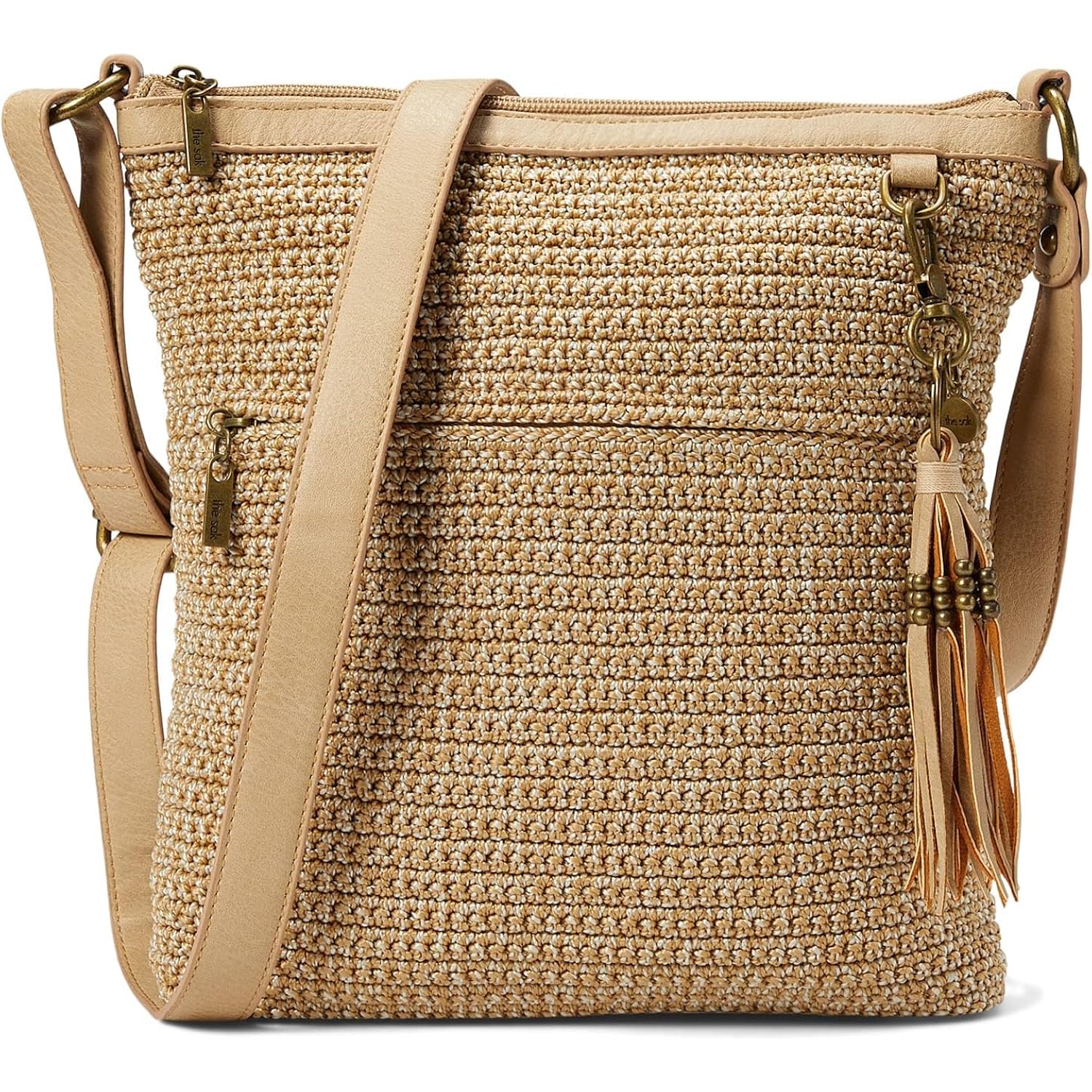 The Sak Lucia Crossbody Bag in Crochet, Convertible Purse with Adjustable Shoulder Strap